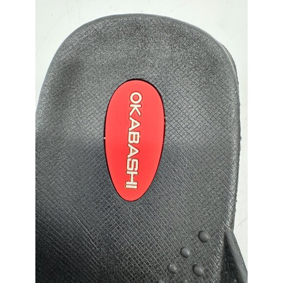 Okabashi Women Flip Flops Thong Sandals Slippers Size M/L Black Summer Casual - Picture 2 of 10